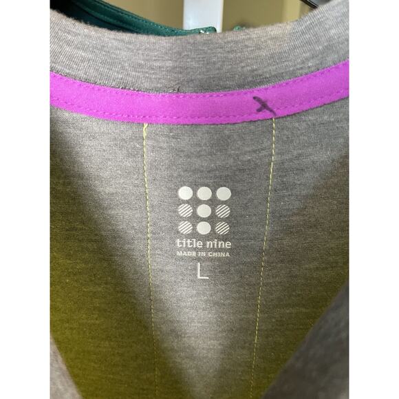 Title Nine Women's Yellow Tech Gray Jersey Sleeveless Athletic Dress Size Large - Picture 4 of 6